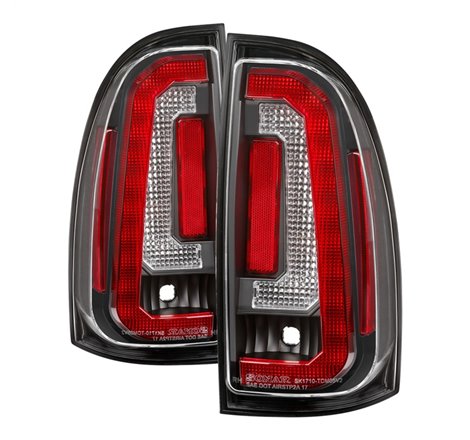 Spyder 05-15 Toyota Tacoma LED Tail Lights (Not Compatible w/OEM LEDS) - Black ALT-YD-TT05V2-LB-BK