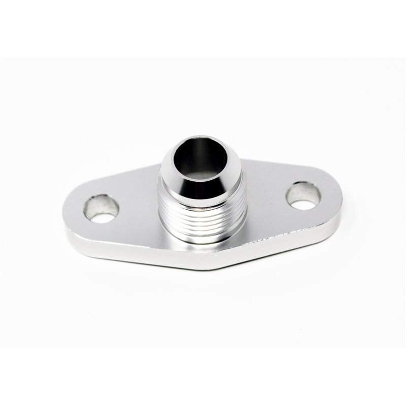 Torque Solution Billet Offset Oil Drain Flange w/ Integrated -10AN Flange: T3/T4 & PTE/Borg Turbo