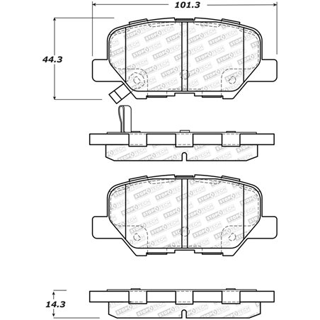 StopTech 13-17 Mitsubishi Outlander Sport Street Select Rear Brake Pads