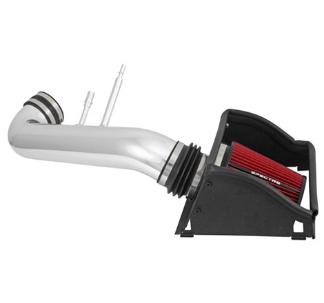 Spectre 15-18 Ford F150 V8-5.0L F/I Air Intake Kit - Polished w/Red Filter