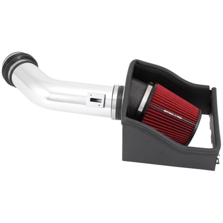 Spectre 11-14 Ford F150 SVT Raptor V8-6.2L F/I Air Intake Kit - Polished w/Red Filter