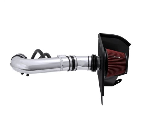 Spectre 04-14 Nissan Titan V8-5.6L F/I Air Intake Kit - Polished w/Red Filter