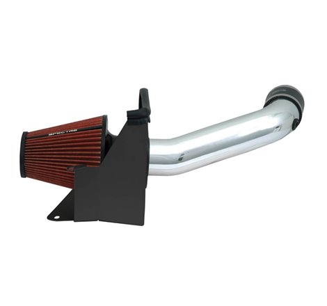 Spectre 07-11 Jeep Wrangler V6-3.8L F/I Air Intake Kit - Polished w/Red Filter