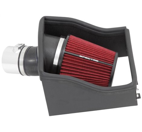 Spectre 12-14 Ford F150 V6-3.5L F/I Air Intake Kit - Polished w/Red Filter