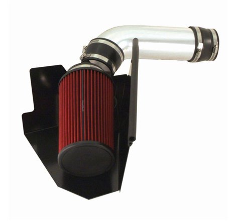 Spectre 96-00 GM Truck V8-5.0/5.7L F/I Air Intake Kit - Clear Anodized w/Red Filter