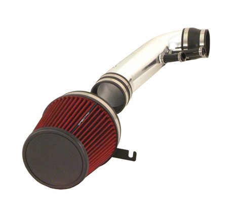 Spectre 96-04 Ford Mustang GT V8-4.6L F/I Air Intake Kit - Clear Anodized w/Red Filter