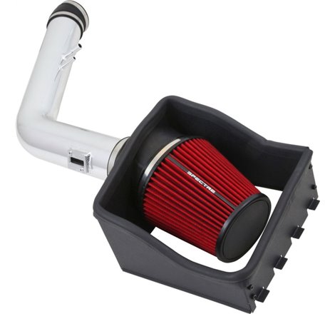 Spectre 11-14 Ford F250/350 V8-6.2L F/I Air Intake Kit - Polished w/Red Filter