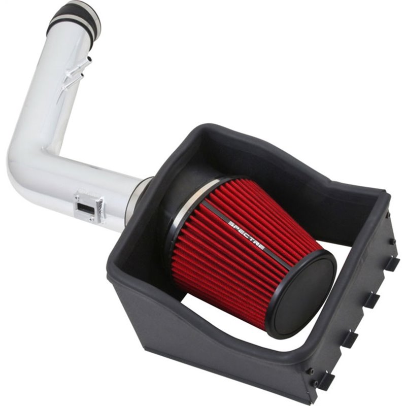 Spectre 11-14 Ford F250/350 V8-6.2L F/I Air Intake Kit - Polished w/Red Filter