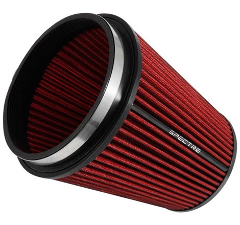 Spectre HPR Conical Air Filter 6in. Flange ID / 7.719in. Base OD / 8.5in. Tall - Red