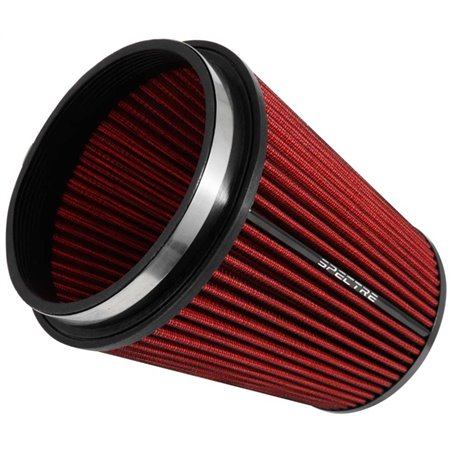 Spectre HPR Conical Air Filter 6in. Flange ID / 7.719in. Base OD / 8.5in. Tall - Red