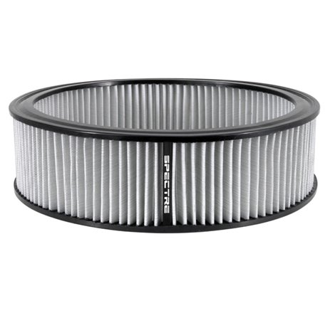 Spectre Round Air Filter 14in. x 4in. - White