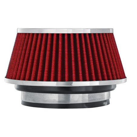 Spectre Adjustable Conical Air Filter 2-1/2in. Tall (Fits 3in. / 3-1/2in. / 4in. Tubes) - Red