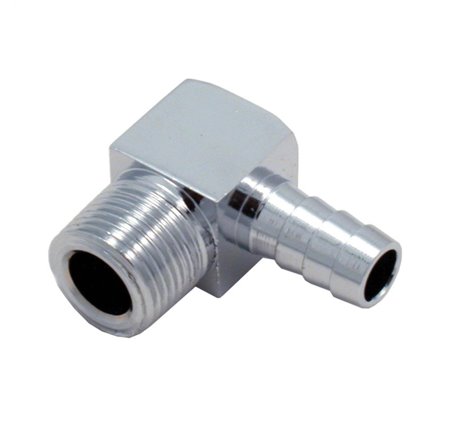 Spectre Fitting 90 Degree Barb NPT Threads (For 3/8in. Hose) - Chrome