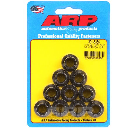 ARP 7/16-20 1/2 Socket 12 Pt Nut Kit (Pack of 10)