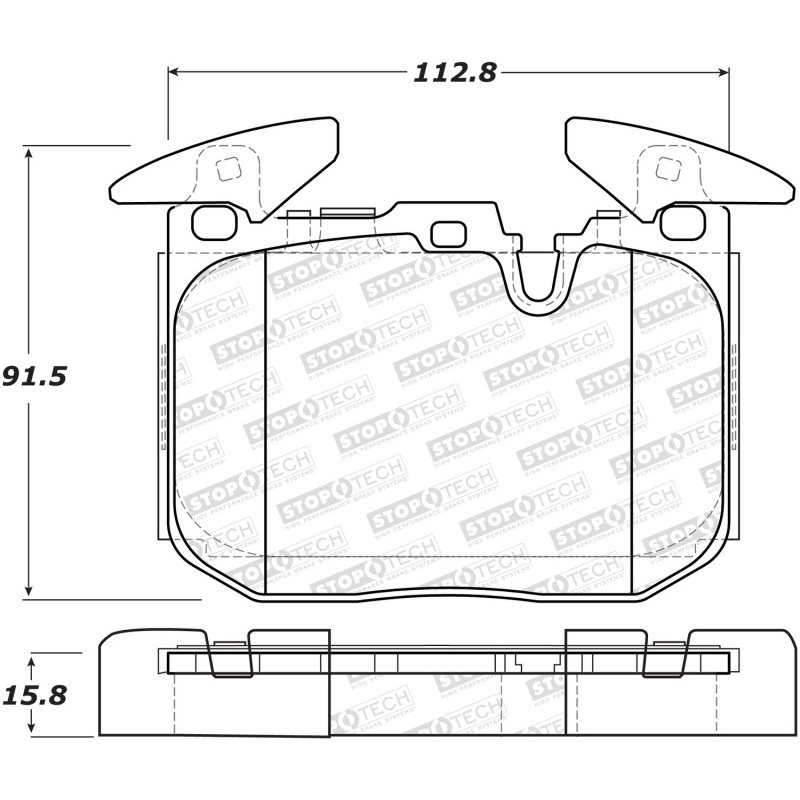 StopTech Performance 14-18 BMW i8 Sport Performance Front Brake Pads