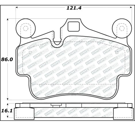 StopTech Street Select 17-18 Porsche 718 Boxster/Cayman (w/Ceramic Brakes) Front Brake Pads