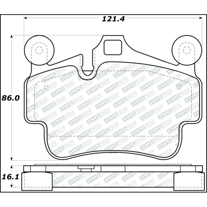 StopTech Street Select 17-18 Porsche 718 Boxster/Cayman (w/Ceramic Brakes) Front Brake Pads