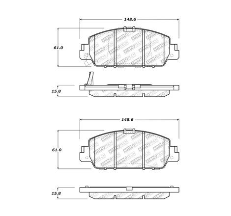 StopTech 14-18 Ford Fusion SE Luxury Street Performance Front Brake Pads