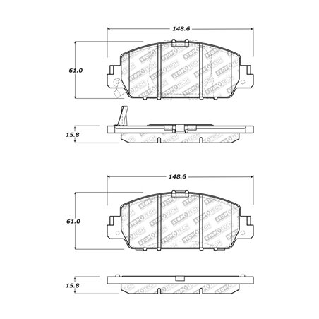 StopTech 14-18 Ford Fusion SE Luxury Street Performance Front Brake Pads