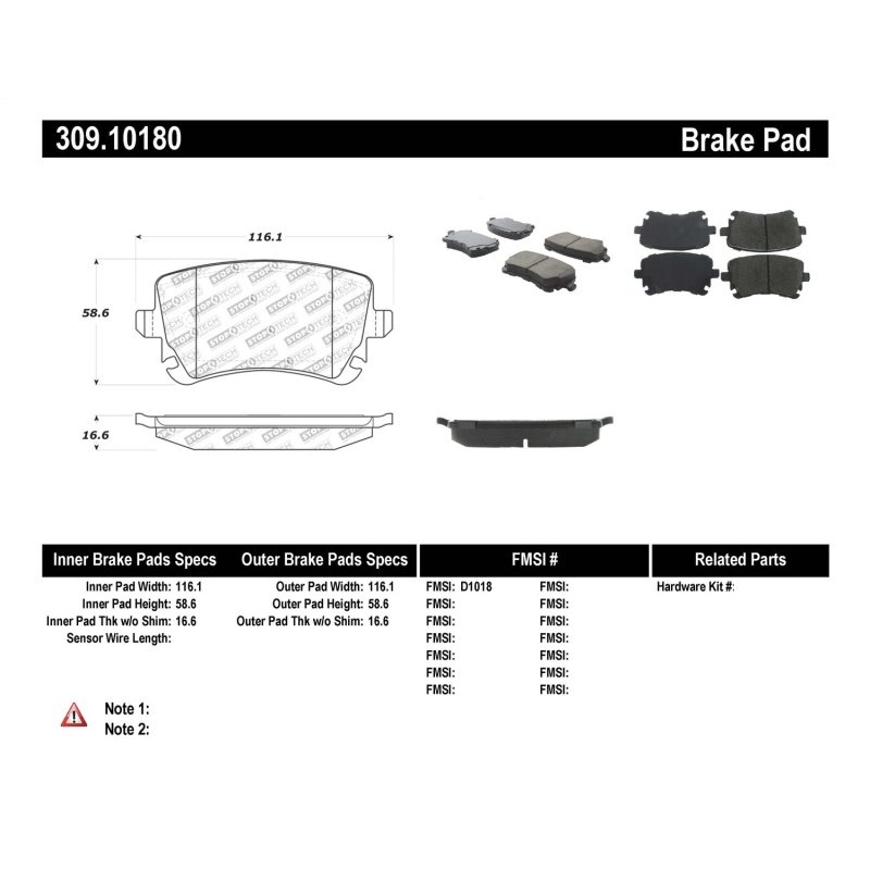 StopTech Performance 07-09 Audi RS4 Rear Pads