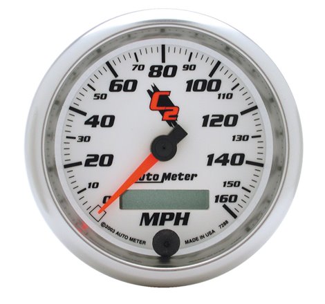 Autometer C2 3 3/8 inch 160MPH In-Dash Speedometer