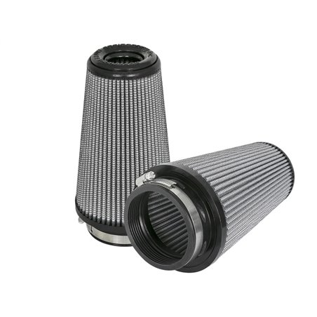 aFe Magnum FLOW Pro DRY S Replacement Air Filter (Pair) F-3.5in. / B-5in. / T-3.5in. (Inv) / H-8in.