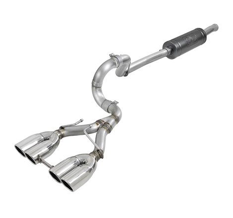 aFe Rebel Series 2.5in. 304 SS C/B Exhaust System 2018 Jeep Wrangler (JL) V6-3.6L - Polished Tip