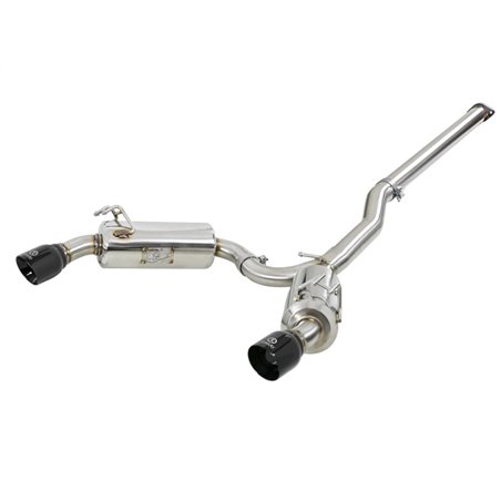 aFe Takeda 3in. to 2.5in. 304 SS C/B Exhaust 08-15 Mitsubishi Lancer EVO I4-2.0L (t) - Black Tips