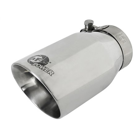 aFe MACH Force-Xp Universal 304 SS Single-Wall Clamp-On Exhaust Tip - Polished