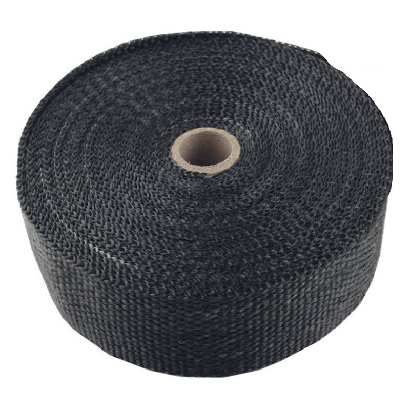 Torque Solution Fiberglass Exhaust Wrap Universal 1inx50ft - Black