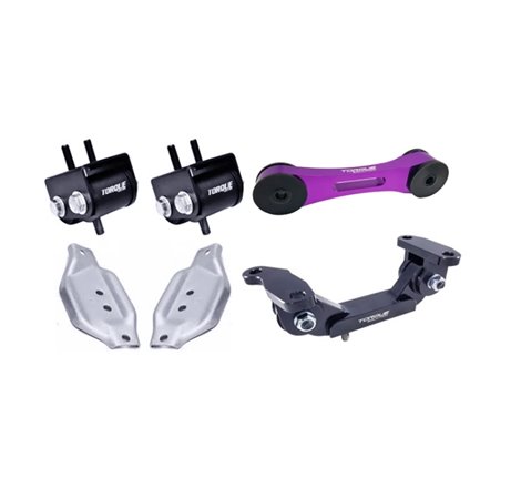 Torque Solution Engine/Trans/Purple Pitch Mount Kit w/Mount Plates - 02-14 Subaru WRX/04+ Subaru STI