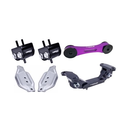 Torque Solution Engine/Trans/Purple Pitch Mount Kit w/Mount Plates - 02-14 Subaru WRX/04+ Subaru STI