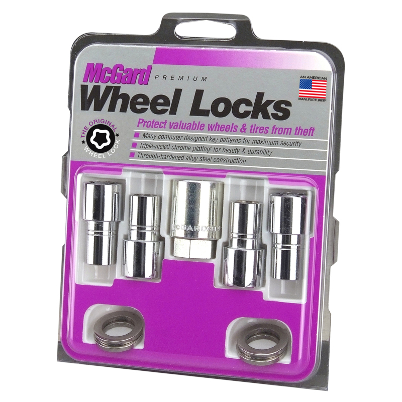 McGard Wheel Lock Nut Set - 4pk. (Long Shank Seat) 1/2-20 / 13/16 Hex / 1.75in. Length - Chrome