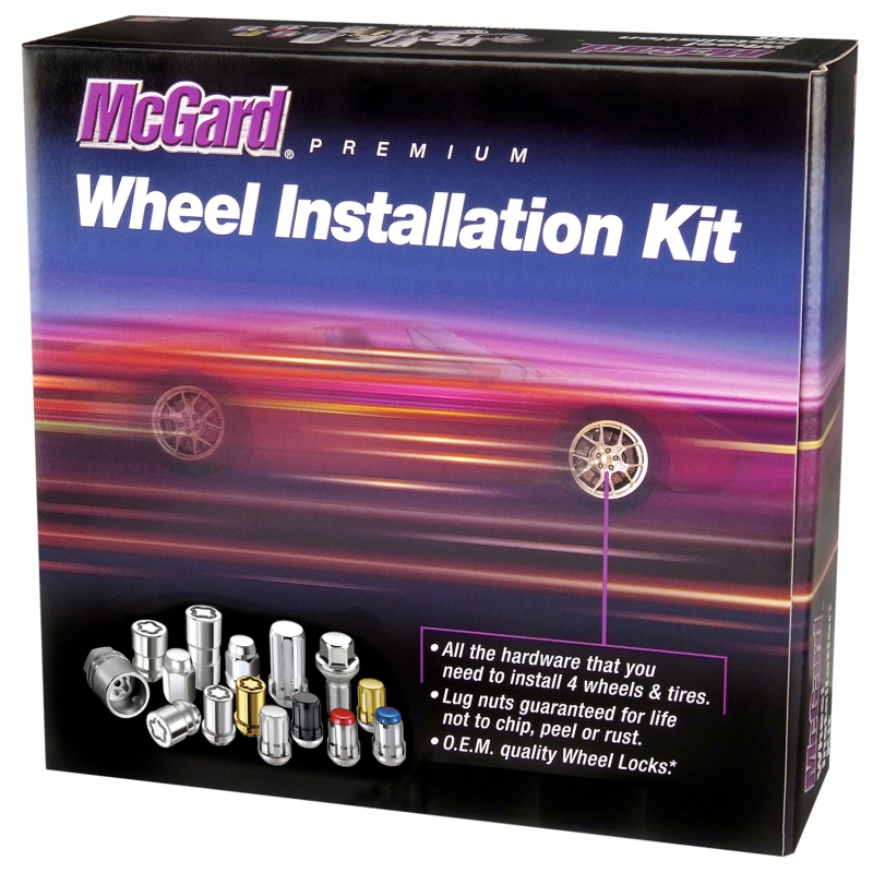 McGard SplineDrive Tuner 4 Lug Install Kit w/Locks & Tool (Cone) M12X1.25 / 13/16 Hex - Chrome