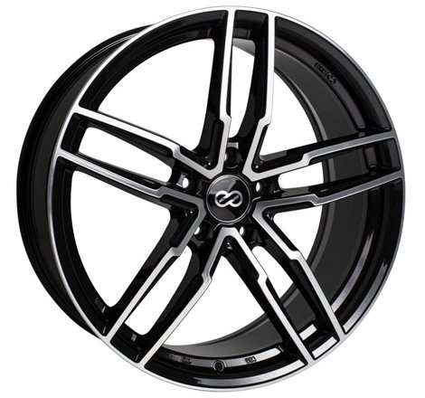 Enkei SS05 18x8.0 5x120 40mm Offset 72.6mm Bore Black Machined Wheel