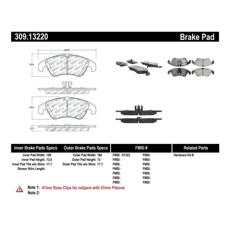 StopTech Performance 08-10 Audi A5 / 10 S4 / 09-10 Audi A4 (except Quattro) Front Brake Pads