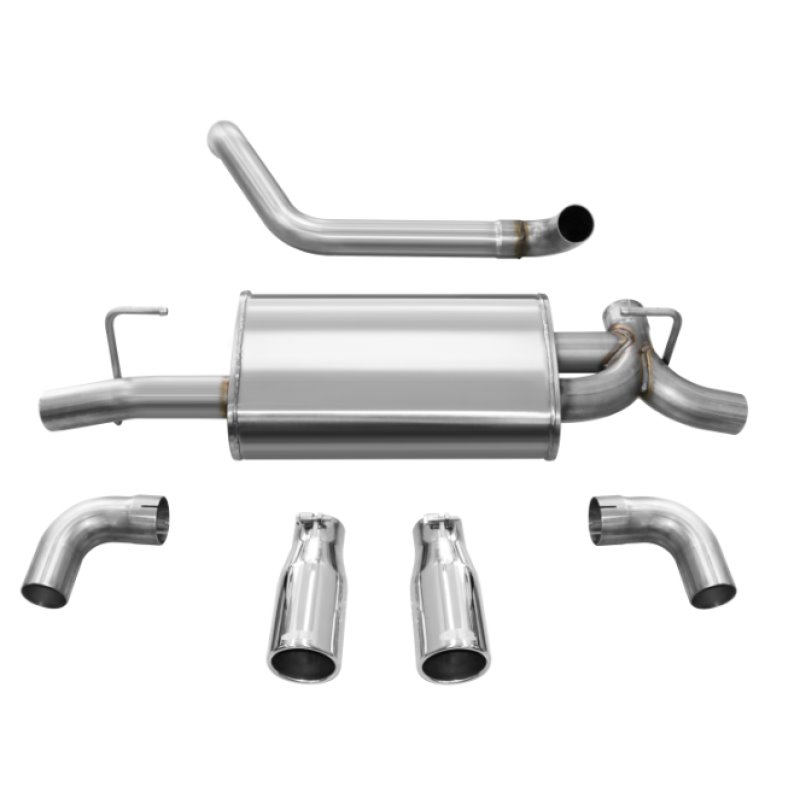 Corsa 18+ Jeep Wrangler JL 2.5in Dual Rear Exit Polished Tips Sport Axle-Back Exhaust