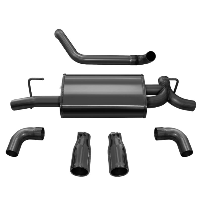 Corsa 18+ Jeep Wrangler JL 2.5in Dual Rear Exit Black Tips Sport Axle-Back Exhaust