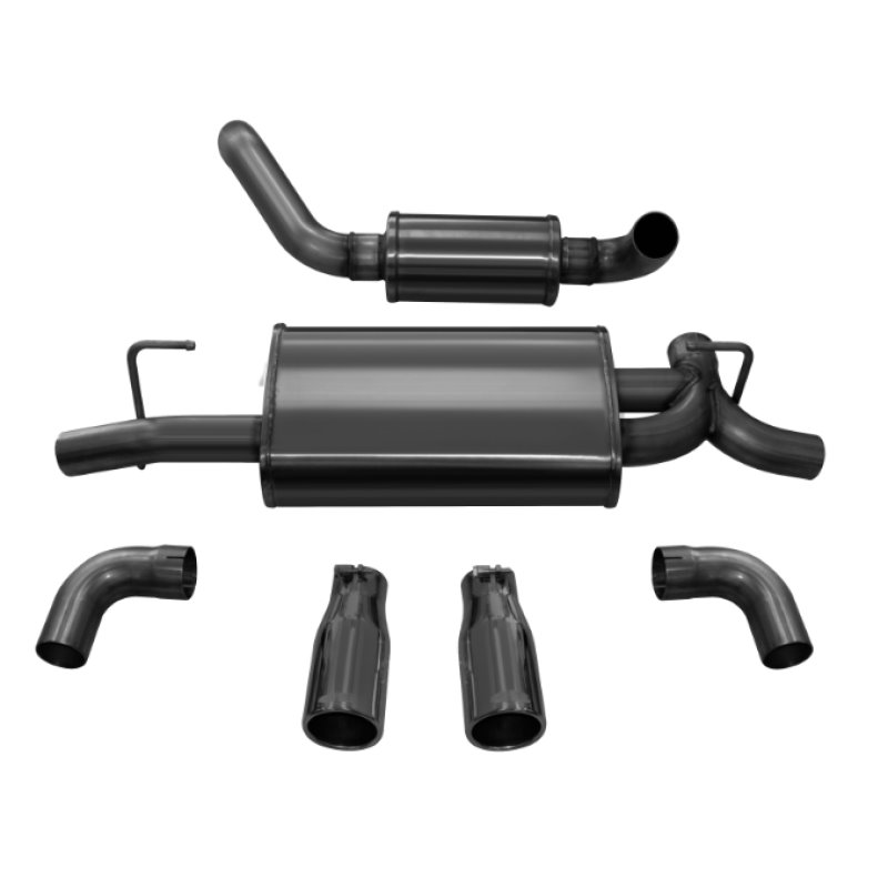 Corsa 18+ Jeep Wrangler JL 2.5in Dual Rear Exit Black Tips Touring Axle-Back Exhaust