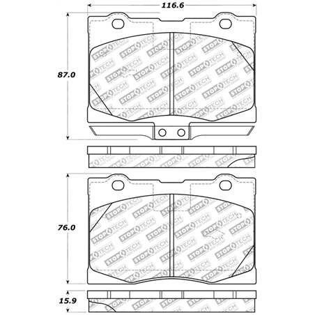 StopTech 05-12 Acura RL Street Select Front Brake Pads