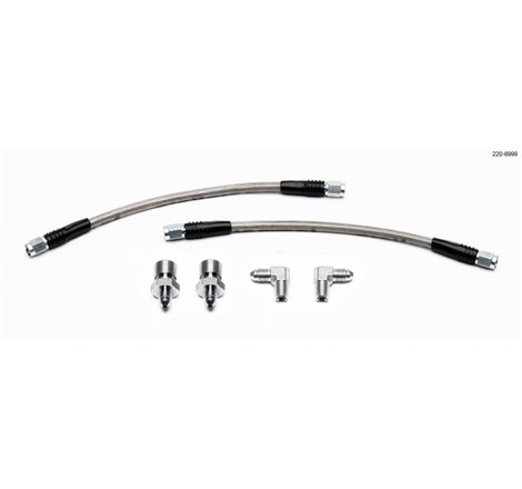 Wilwood GM 1500/2500 Rear (w/13in Rotor) 10in OAL Flexline Brake Hose w/Fittings