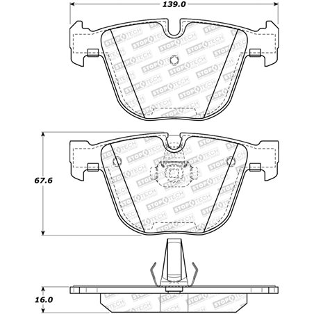 StopTech 10-18 BMW X5 M Sport Performance Rear Brake Pads