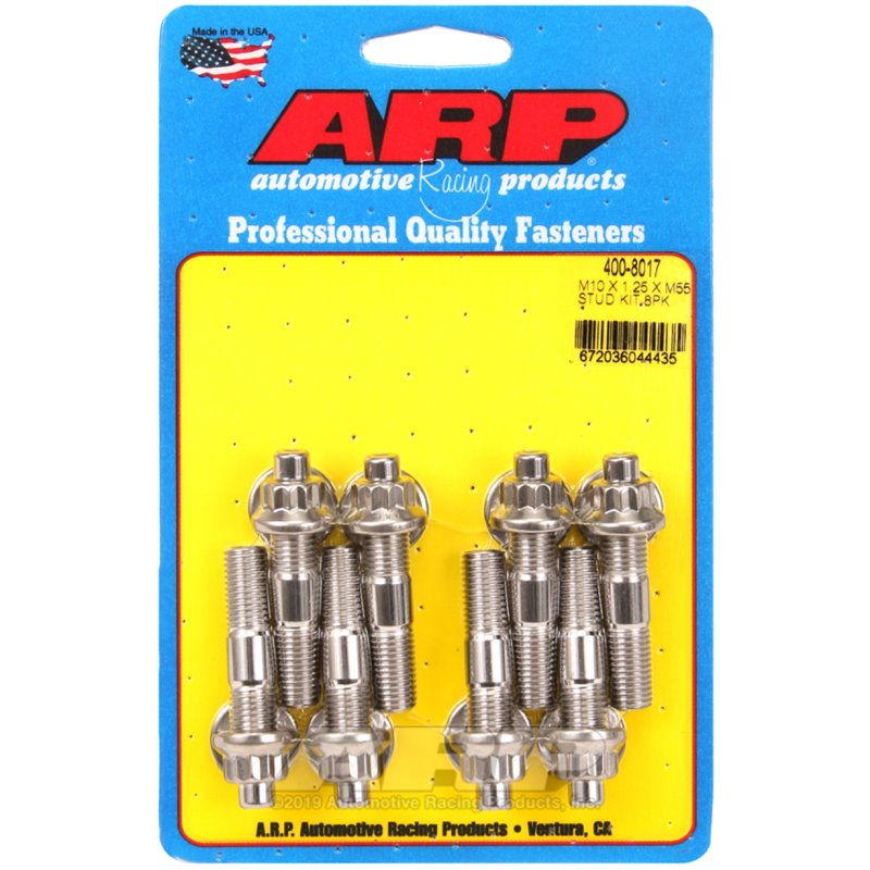 ARP Sport Compact M10 x 1.25 x 55mm Stainless Accessory Studs (8 pack)