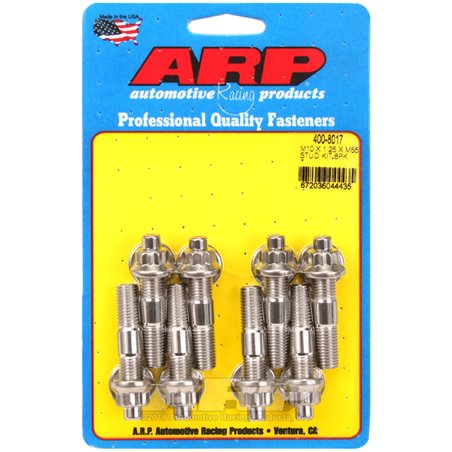 ARP Sport Compact M10 x 1.25 x 55mm Stainless Accessory Studs (8 pack)