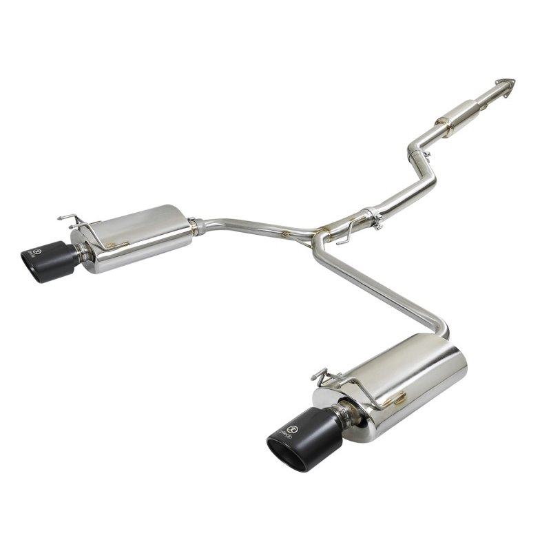 aFe Takeda Exhaust 304SS Dual Cat-Back w/ Black Tips 13-17 Honda Accord LX/EX/EX-L Sedan L4 2.4L