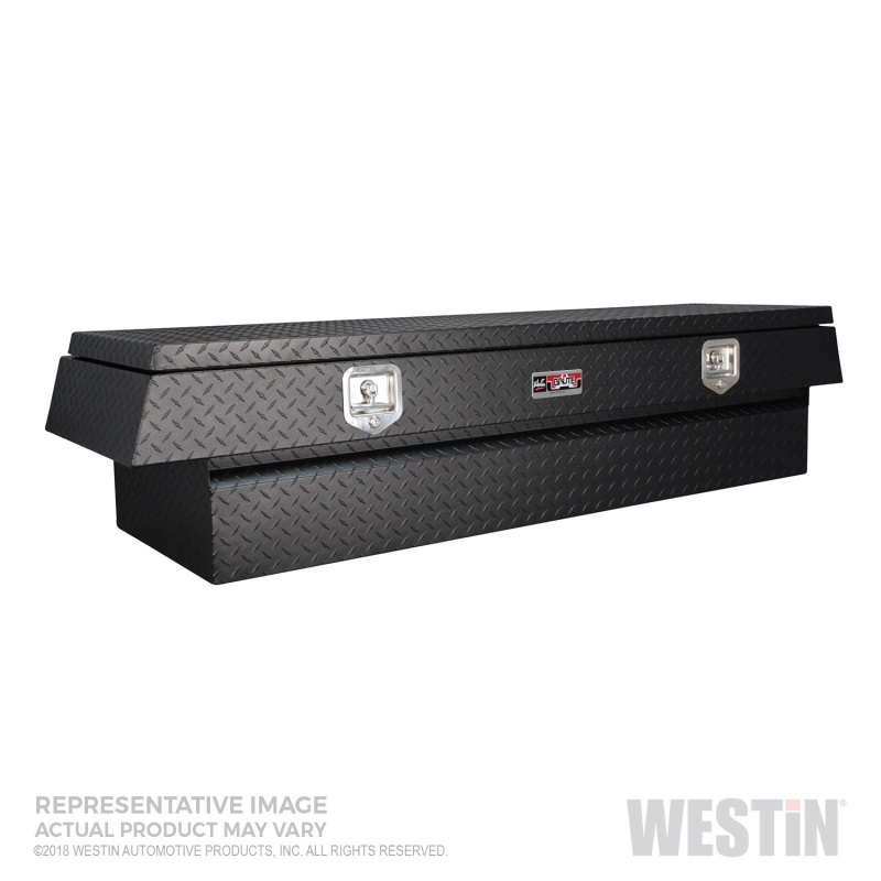 Westin/Brute V Shape Goose Neck 5th Wheel 57in Tailgate Box 1 Drawer/2 Swing Doors - Textured Black