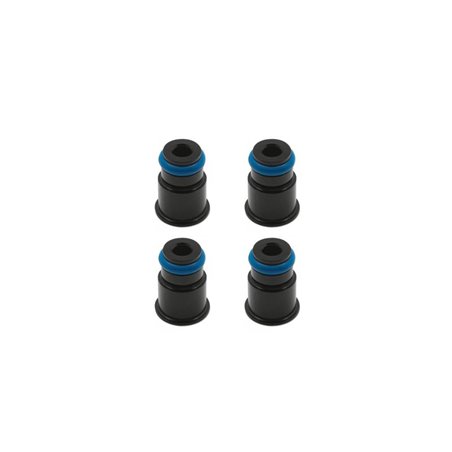 BLOX Racing 11mm Adapter Top (1/2in) w/Viton O-Ring & Retaining Clip (Set of 4)