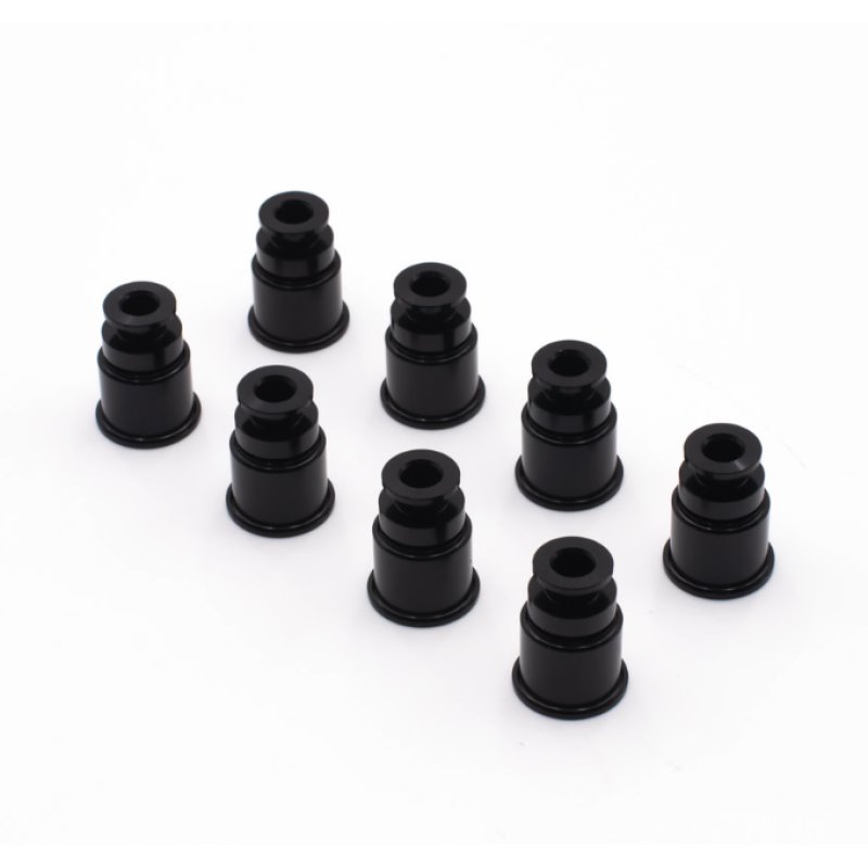 BLOX Racing 14mm Adapter Top (1/2in) w/Viton O-Ring & Retaining Clip (Set of 8)