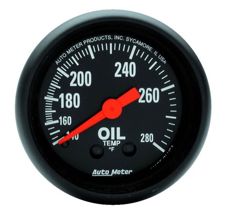 Autometer Z Series 2-1/16in 140-280 Degrees F Mechanical Oil Temperature Gauge