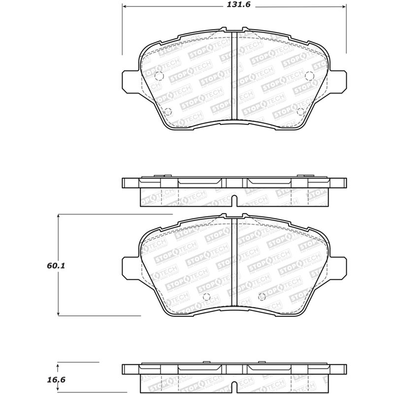 StopTech Performance 14-18 Ford Fiesta Front Brake Pads